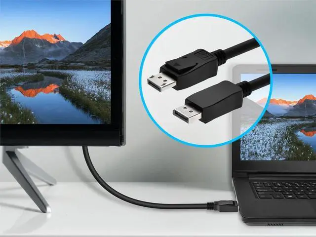 Alt view image 6 of 6 - Monoprice 8K DisplayPort 2.0 Cable - 15 Feet | 80.0Gbps, 16K Resolution, Supports NVIDIA GSync AMD FreeSync, Compatible for Gaming Monitor, TV, PC, Laptop and More
