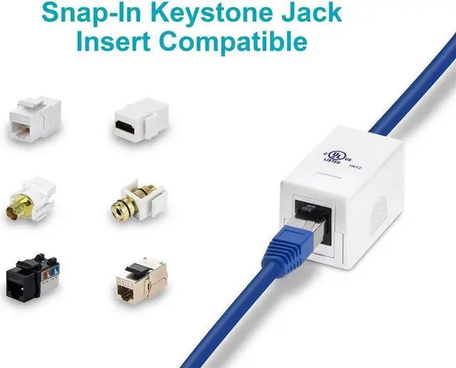 Alt view image 8 of 9 - Monoprice 1-port Keystone Surface Mount Box - White