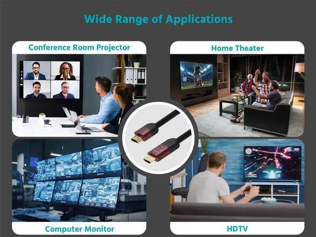 Alt view image 20 of 20 - Monoprice HDMI Cable - 40 Feet - Black | High Speed, Active Chipset, 4k@60Hz, HDR, 18Gbps, 26AWG, YUV 4:2:0, CL2 - Cabernet Ultra Series