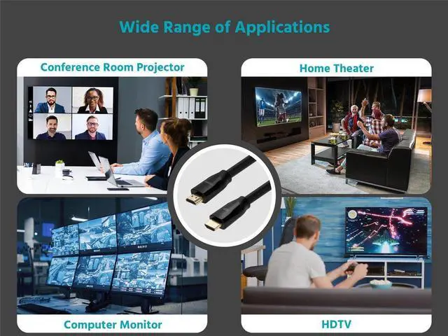 Alt view image 16 of 16 - Monoprice Certified Premium High Speed HDMI Cable, 4K @ 60Hz, HDR, 18Gbps, 28AWG, YUV 4:4:4, 15ft, Black