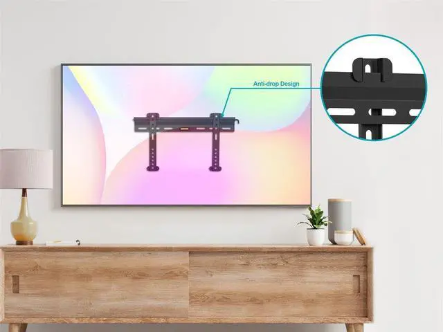 Alt view image 6 of 8 - Monoprice Essential Fixed TV Wall Mount Bracket Low Profile For 32" To 55" TVs up to 99lbs, Max VESA 400x200