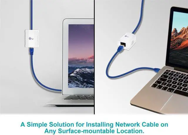 Alt view image 6 of 6 - Monoprice 1-port Cat6 Surface Mount Box - White