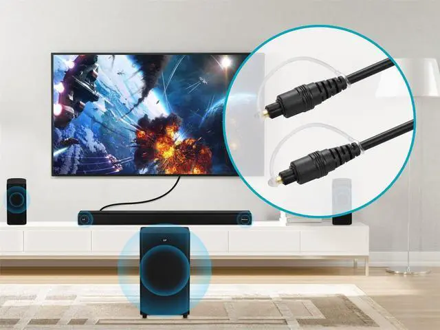 Alt view image 9 of 9 - Monoprice Digital Optical Audio Cable - 1.5 Feet - Black | S/PDIF (Toslink) 5.0-Meters Outside Diameter | Gold Plated Ferrule, Molded Strain Relief