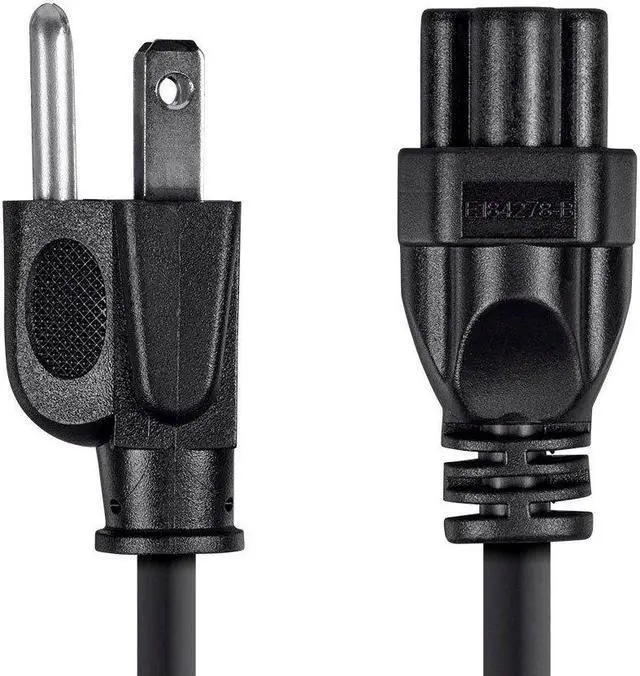 Alt view image 16 of 19 - Monoprice Power Cord - 6 Feet - Black | NEMA 5-15P to IEC 60320 C5, 18AWG, 10A/1250W, 3-Prong