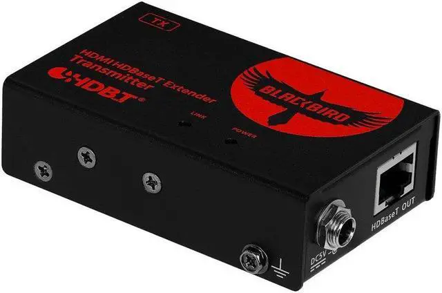 Alt view image 2 of 6 - Monoprice Blackbird 4K HDMI HDBaseT Extender [TAA] Over Single Cat6a, Up To 100m (328ft) HDCP 2.2, plus 3D and Deep Color, 4096 × 2160 @ 60 Hz
