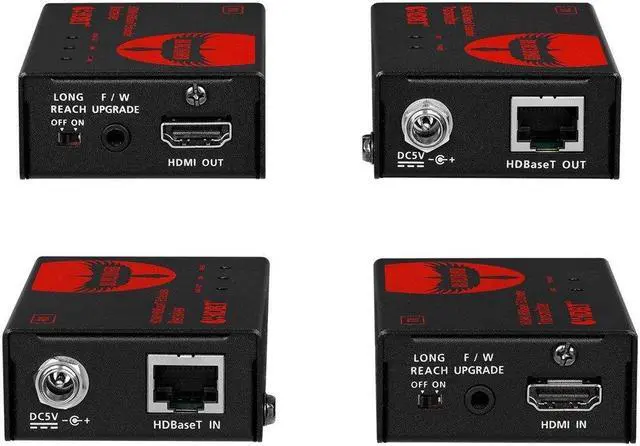 Alt view image 4 of 6 - Monoprice Blackbird 4K HDMI HDBaseT Extender [TAA] Over Single Cat6a, Up To 100m (328ft) HDCP 2.2, plus 3D and Deep Color, 4096 × 2160 @ 60 Hz