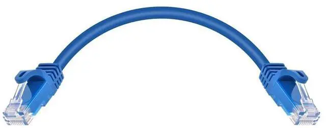 Alt view image 12 of 14 - Monoprice Cat6 Ethernet Patch Cable - 0.5 Feet - Blue | Network Internet Cord - RJ45, Stranded, 550Mhz, UTP, Pure Bare Copper Wire, 24AWG - Flexboot Series