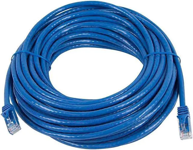 Alt view image 7 of 9 - Monoprice Cat6 Ethernet Patch Cable - 50 Feet - Blue | Network Internet Cord - RJ45, Stranded, 550Mhz, UTP, Pure Bare Copper Wire, 24AWG - Flexboot Series