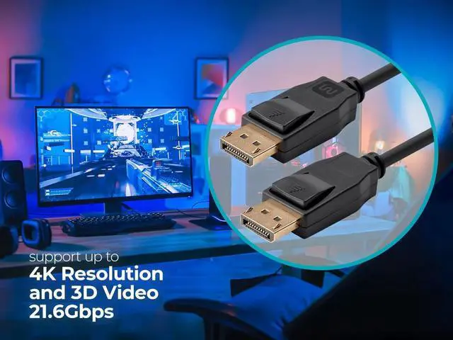 Alt view image 20 of 20 - Monoprice Select Series DisplayPort 1.2 Cable, 3ft
