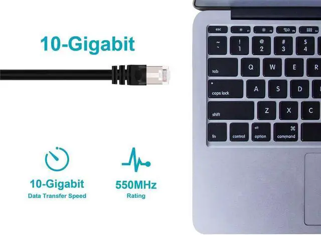 Alt view image 6 of 13 - Monoprice Cat6A Ethernet Patch Cable - 10 Feet - Black | Network Internet Cord - RJ45, 550Mhz, STP, Pure Bare Copper Wire, 10G, 26AWG