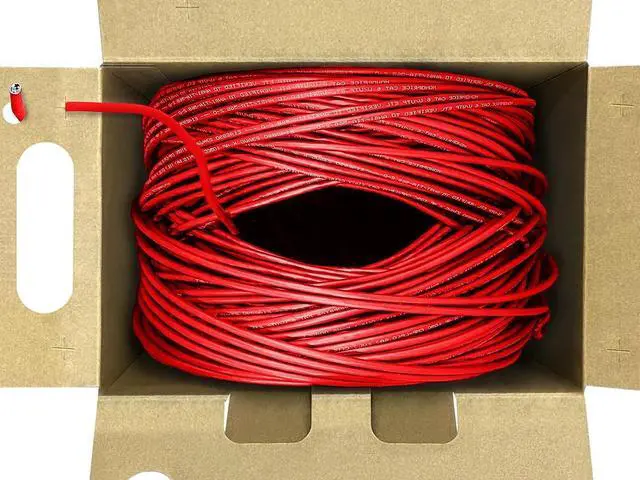 Alt view image 7 of 10 - Monoprice Cat6 Ethernet Bulk Cable - 1000 Feet - Red | Network Internet Cord - Solid, 550Mhz, UTP, CMP, Plenum, Pure Bare Copper Wire, 23AWG, No Logo