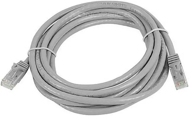 Alt view image 9 of 11 - Monoprice Cat6 Ethernet Patch Cable - 10 Feet - Gray | Network Internet Cord - RJ45, Stranded, 550Mhz, UTP, Pure Bare Copper Wire, 24AWG - Flexboot Series