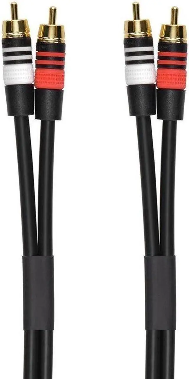 Alt view image 7 of 10 - Monoprice Premium Two-Channel Audio Cable - 3 Feet - Black | 2 RCA Plug to 2 RCA Plug 22AWG, Male to Male