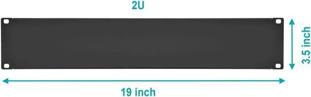 Alt view image 7 of 8 - Monoprice Blank Panel, 3.5"(H) X 19"(W), 2U