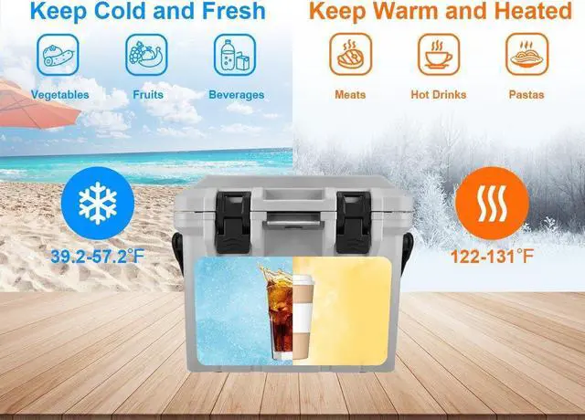Alt view image 5 of 6 - Pure Outdoor by Monoprice Emperor 15 Portable Refrigerator 15L with Car Plug Adapter