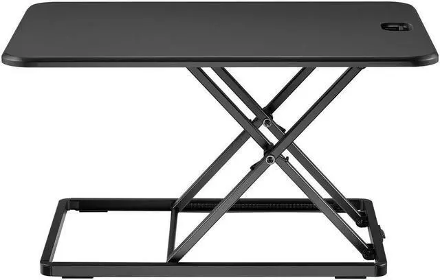 Alt view image 2 of 6 - Monoprice Ultra-Slim Single Top Height Adjustable Compact Sit-Stand 26-Inch Desk Converter Riser, Compact Sit Stand Desktop Converter for Monitor or Laptop, Black