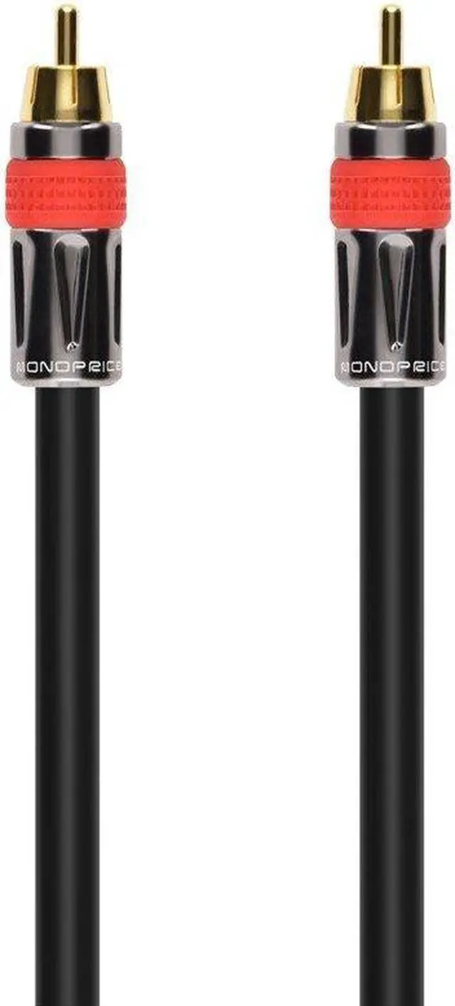Alt view image 5 of 9 - Monoprice 6ft High-quality Coaxial Audio/Video RCA CL2 Rated Cable - RG6/U 75ohm (for S/PDIF, Digital Coax, Subwoofer &