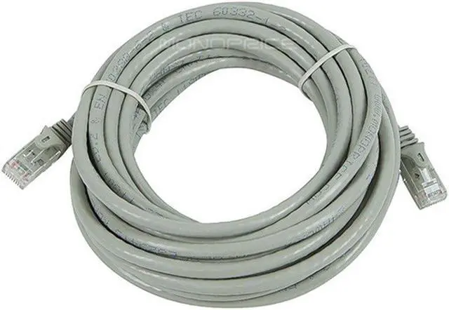 Alt view image 8 of 10 - Monoprice Cat6 Ethernet Patch Cable - 20 Feet - Gray - | Network Internet Cord - RJ45, Stranded, 550Mhz, UTP, Pure Bare Copper Wire, 24AWG - Flexboot Series