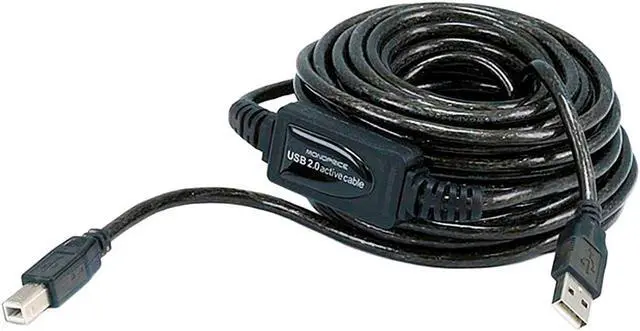 Alt view image 9 of 10 - Monoprice USB 2.0 Cable - 33 Feet - Black | USB Type-A to USB Type -B, Active, 28/24AWG For Scanners, Printers, Digital Camera