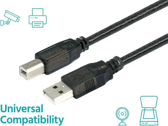 Alt view image 11 of 11 - Monoprice USB 2.0 Cable - 49 Feet - Black | USB Type-A to USB Type- B, Active, 28/24AWG