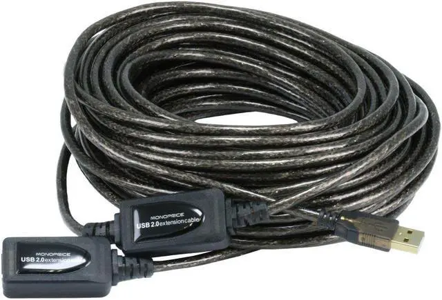 Alt view image 10 of 11 - Monoprice 65ft 20M USB 2.0 A Male to A Female Active Extension / Repeater Cable use with PlayStation, Xbox, Kinenct, Oculus VR, USB Flash Drive