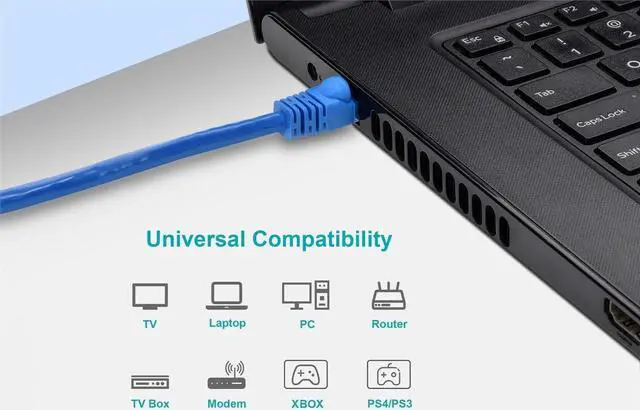 Alt view image 10 of 10 - Monoprice Cat5e Ethernet Patch Cable - 25 Feet - Blue | Network Internet Cord - RJ45, Stranded, 350Mhz, UTP, Pure Bare Copper Wire, 24AWG