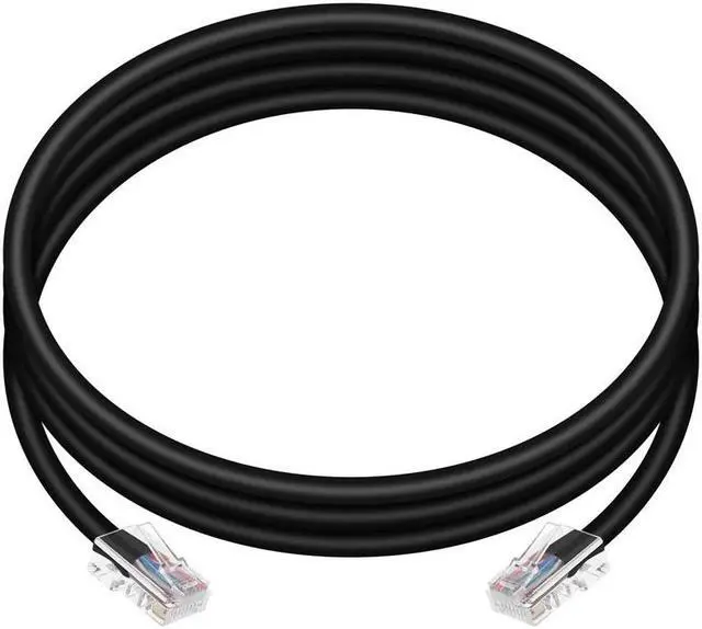 Alt view image 4 of 6 - Monoprice Cat5e Ethernet Patch Cable - 7 Feet - Black | Network Internet Cord - RJ45, Stranded, 350Mhz, UTP, Pure Bare Copper Wire, 24AWG - Zeroboot Series