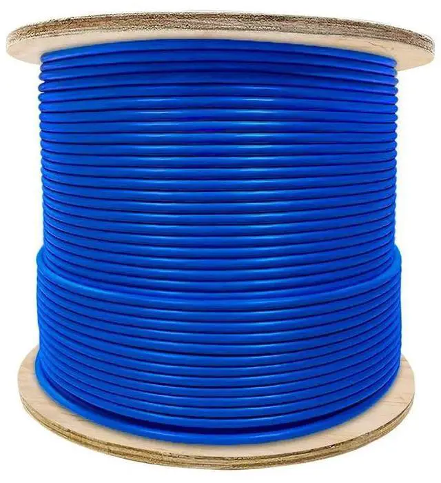 Alt view image 4 of 8 - Monoprice Cat6A Plus Bulk Ethernet Network Cable - 1000 feet - Blue, Bare Copper, 650MHz, UTP, Solid, Riser-Rated (CMR), 23AWG, 10G - Entegrade Series