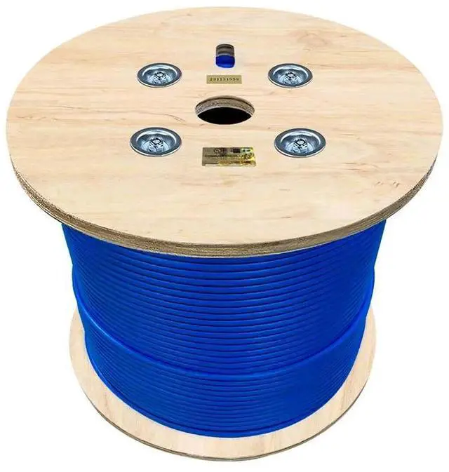 Alt view image 5 of 8 - Monoprice Cat6A Plus Bulk Ethernet Network Cable - 1000 feet - Blue, Bare Copper, 650MHz, UTP, Solid, Riser-Rated (CMR), 23AWG, 10G - Entegrade Series
