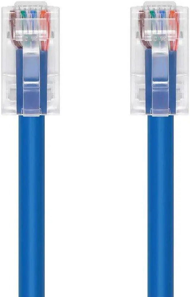 Alt view image 2 of 6 - Monoprice Cat6A Patch Cable - 30 Feet - Blue | 26AWG, 10G, Bare Copper conductor, Gold Plated Copper Connector, RJ45, Non-booted Ethernet Cable