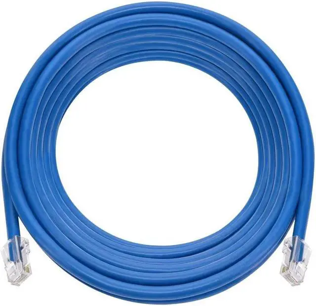 Alt view image 6 of 6 - Monoprice Cat6A Patch Cable - 30 Feet - Blue | 26AWG, 10G, Bare Copper conductor, Gold Plated Copper Connector, RJ45, Non-booted Ethernet Cable