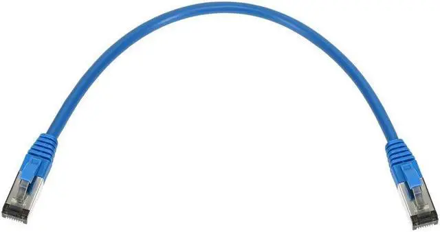 Alt view image 6 of 6 - Monoprice Cat8 Patch Cable - 1 Feet - Blue | Double Shielded (S/FTP), 28AWG, 2GHz, 40G, Pure Bare Copper, Snagless RJ45, Ethernet Cable