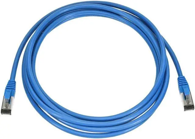 Alt view image 6 of 6 - Monoprice Cat8 Patch Cable - 10 Feet - Blue | Double Shielded (S/FTP), 28AWG, 2GHz, 40G, Pure Bare Copper, Snagless RJ45, Ethernet Cable