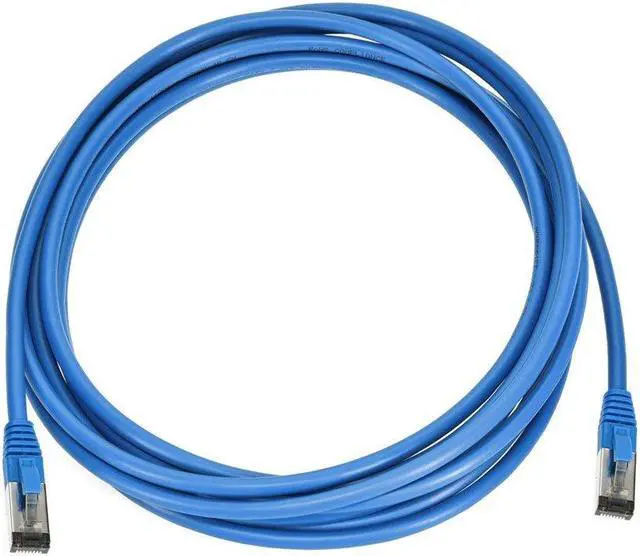 Alt view image 6 of 6 - Monoprice Cat8 Patch Cable - 15 Feet - Blue | Double Shielded (S/FTP), 28AWG, 2GHz, 40G, Pure Bare Copper, Snagless RJ45, Ethernet Cable