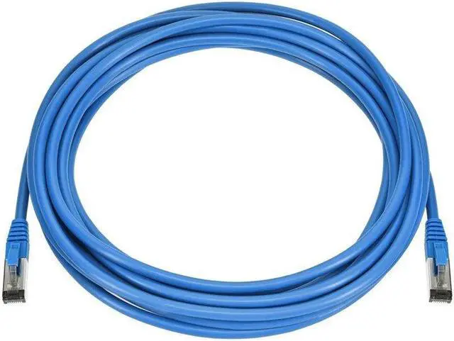 Alt view image 6 of 6 - Monoprice Cat8 Patch Cable - 20 Feet - Blue | Double Shielded (S/FTP), 28AWG, 2GHz, 40G, Pure Bare Copper, Snagless RJ45, Ethernet Cable