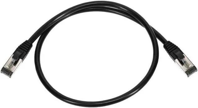 Alt view image 6 of 6 - Monoprice Cat8 Patch Cable - 2 Feet - Black | Double Shielded (S/FTP), 28AWG, 2GHz, 40G, Pure Bare Copper, Snagless RJ45, Ethernet Cable