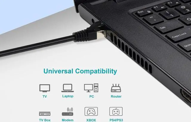 Alt view image 5 of 6 - Monoprice Cat8 Patch Cable - 30 Feet - Black | Double Shielded (S/FTP), 28AWG, 2GHz, 40G, Pure Bare Copper, Snagless RJ45, Ethernet Cable