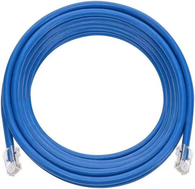Alt view image 6 of 6 - Monoprice Cat6A Patch Cable - 20 Feet - Blue | 26AWG, 10G, Bare Copper conductor, Gold Plated Copper Connector, RJ45, Non-booted Ethernet Cable