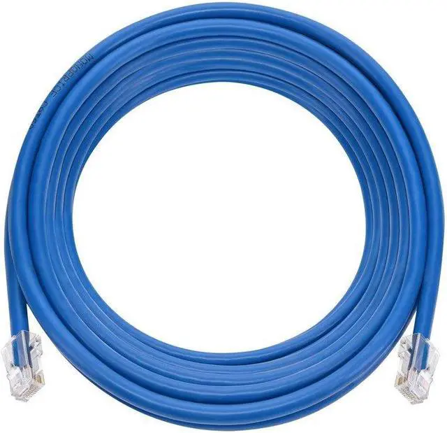 Alt view image 6 of 12 - Monoprice Cat6A Patch Cable - 25 Feet - Blue | 26AWG, 10G, Bare Copper conductor, Gold Plated Copper Connector, RJ45, Non-booted Ethernet Cable