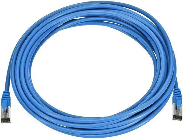 Alt view image 6 of 6 - Monoprice Cat8 Patch Cable - 25 Feet - Blue | Double Shielded (S/FTP), 28AWG, 2GHz, 40G, Pure Bare Copper, Snagless RJ45, Ethernet Cable