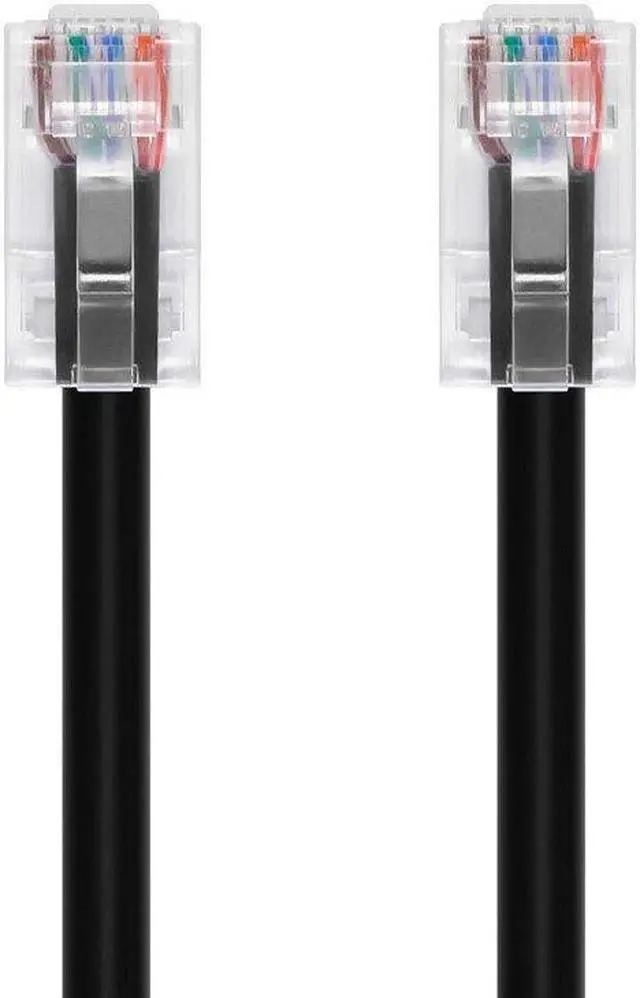 Alt view image 2 of 6 - Monoprice Cat6A Patch Cable - 75 Feet - Black | 26AWG, 10G, Bare Copper Conductor, Gold Plated Copper Connector, RJ45, Non-Booted Ethernet Cable