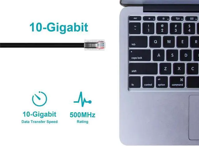 Alt view image 4 of 6 - Monoprice Cat6A Patch Cable - 75 Feet - Black | 26AWG, 10G, Bare Copper Conductor, Gold Plated Copper Connector, RJ45, Non-Booted Ethernet Cable