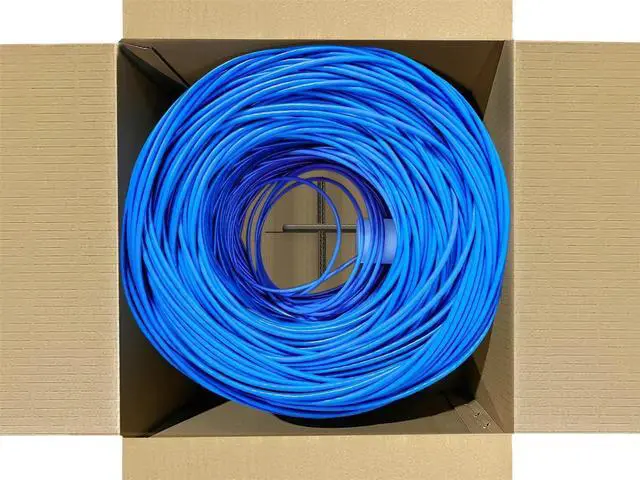 Alt view image 17 of 17 - Monoprice Cat5e Ethernet Bulk Cable - 1000 Feet - Blue | Network Internet Cord - Solid, 350Mhz, CMR, Riser Rated, Pure Bare Copper Wire, 24AWG, No Logo