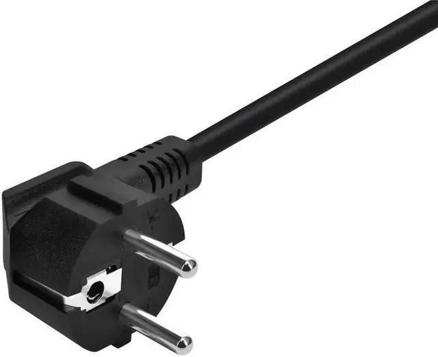 Alt view image 3 of 6 - Monoprice AC Power Cord - 3 Feet - Black, CEE 7/7 "SCHUKO" (Europe) to IEC 60320 C13, 18AWG, 5A/1250W, 250V, 3-Prong, For PC Computers, PDU, UPS