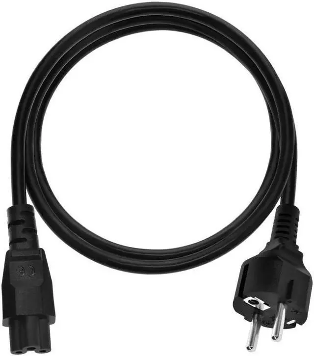 Alt view image 5 of 7 - Monoprice Power Cord - 6 Feet - Black | 2-Prong, CEE 7/7 SCHUKO (Europe) to IEC 60320 C5, 18AWG, 10amps