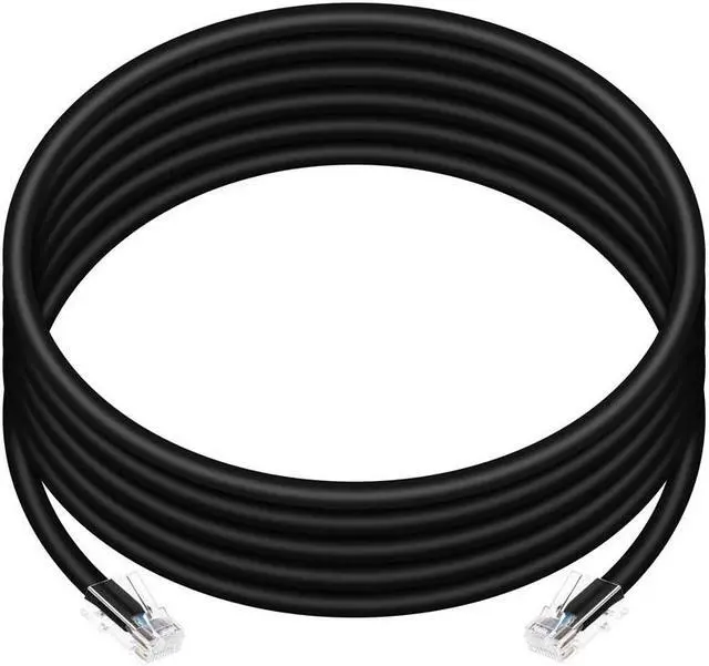 Alt view image 10 of 12 - Monoprice Cat6 Ethernet Patch Cable - 10 Feet - Black | Network Internet Cord - RJ45, Stranded, 550Mhz, UTP, Pure Bare Copper Wire, 24AWG - Zeroboot Series