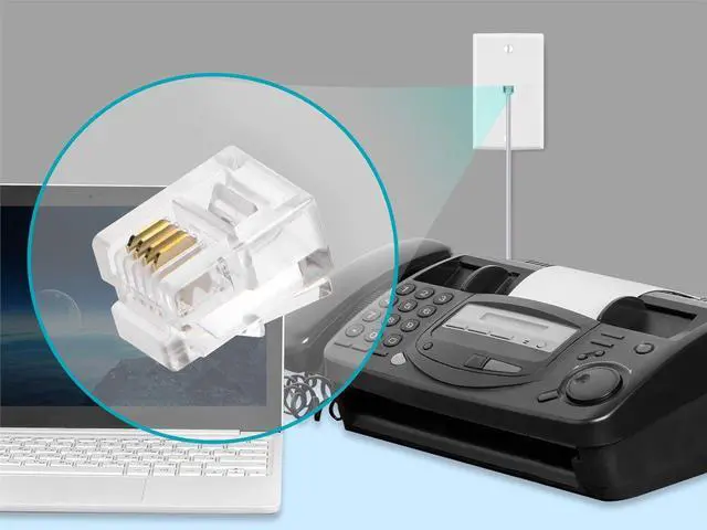 Alt view image 9 of 9 - Monoprice 6P4C RJ11 Plug (50 Pieces/Pack) Clear Plastic Housing For Stranded Wire, Round Phone Cables