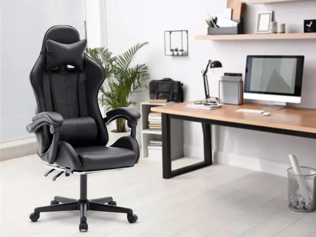 Alt view image 4 of 5 - MPM Ergonomic Gaming Chair with Height Adjustable, Headrest and Lumbar Support Swivel Chair, 250lbs Weight Capacity, For Working, Studying and Gaming