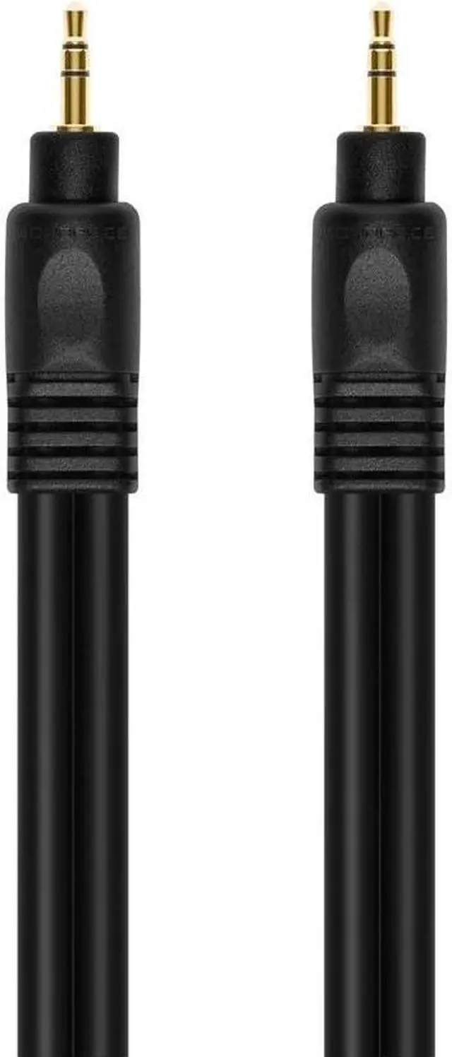 Alt view image 4 of 7 - Monoprice Audio Cable - 6 Feet - Black | Premium 3.5mm Stereo Male to 3.5mm Stereo Male 22AWG, Gold Plated