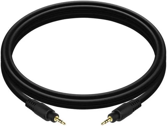 Alt view image 5 of 7 - Monoprice Audio Cable - 6 Feet - Black | Premium 3.5mm Stereo Male to 3.5mm Stereo Male 22AWG, Gold Plated